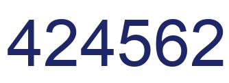 Number 424562 blue image