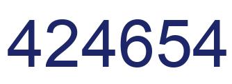 Number 424654 blue image