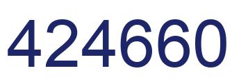 Number 424660 blue image