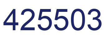 Number 425503 blue image