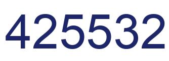 Number 425532 blue image