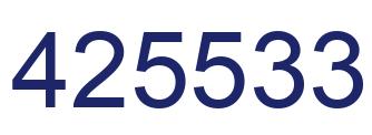 Número 425533 imagen azul