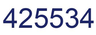 Número 425534 imagen azul