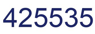 Número 425535 imagen azul