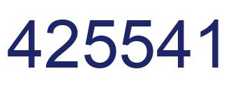 Número 425541 imagen azul