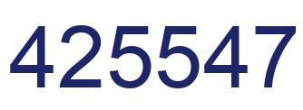 Number 425547 blue image