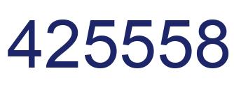 Number 425558 blue image