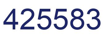 Number 425583 blue image