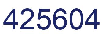 Number 425604 blue image