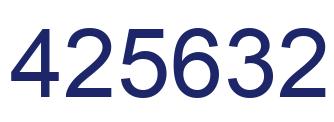 Number 425632 blue image