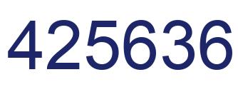 Number 425636 blue image