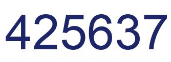 Number 425637 blue image