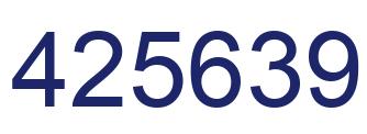 Number 425639 blue image