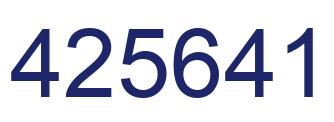Number 425641 blue image