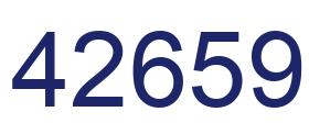 Number 42659 blue image