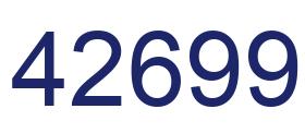 Number 42699 blue image