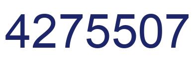 Number 4275507 blue image