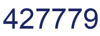 Number 427779 blue image