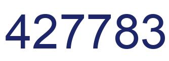 Number 427783 blue image