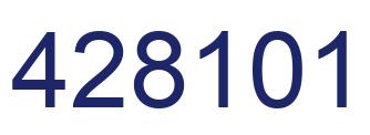 Number 428101 blue image