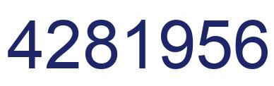 Number 4281956 blue image