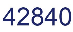 Number 42840 blue image