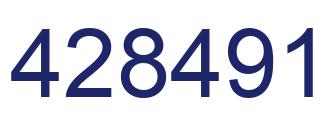 Number 428491 blue image