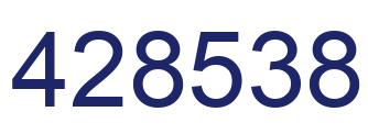 Number 428538 blue image