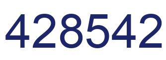 Number 428542 blue image