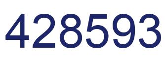 Number 428593 blue image