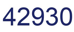 Número 42930 imagen azul