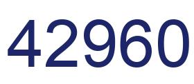 Número 42960 imagen azul