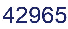 Number 42965 blue image