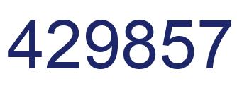 Number 429857 blue image