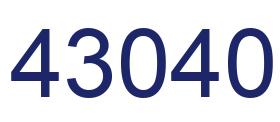 Number 43040 blue image