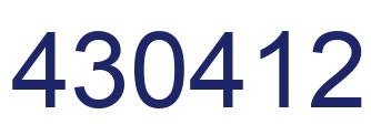 Número 430412 imagen azul