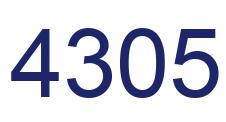 Number 4305 blue image