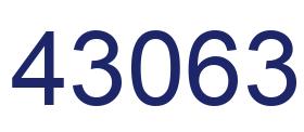 Number 43063 blue image