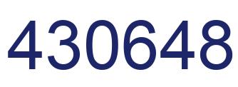 Number 430648 blue image