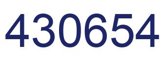 Number 430654 blue image