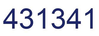 Number 431341 blue image