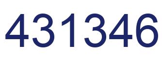 Number 431346 blue image