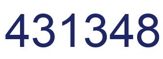Number 431348 blue image