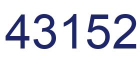 Number 43152 blue image