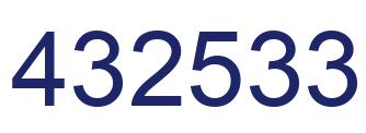 Number 432533 blue image