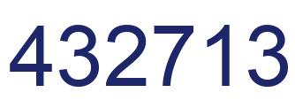 Number 432713 blue image