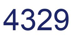 Número 4329 imagen azul
