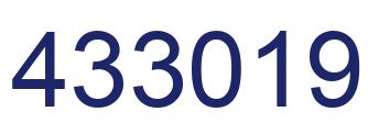 Number 433019 blue image