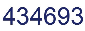 Number 434693 blue image