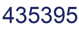 Number 435395 blue image